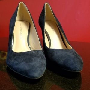 Blue Suede Pumps (Franco Sarto)